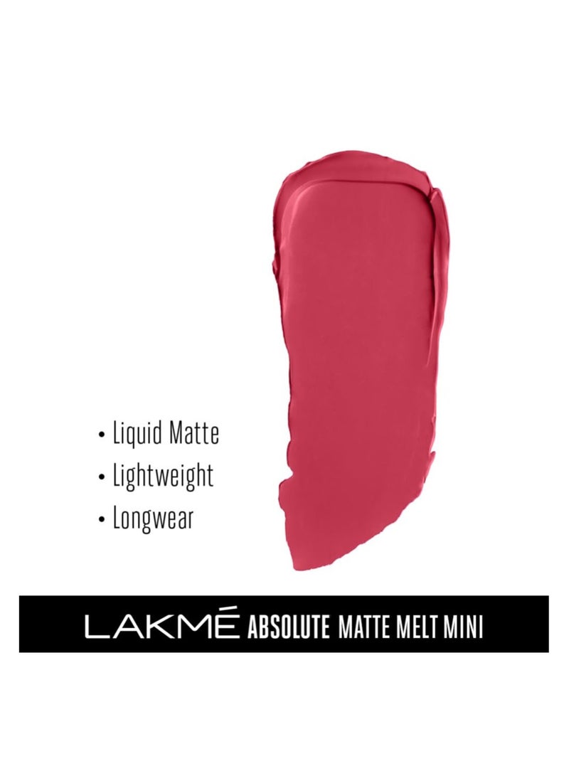 LAKMÉ Cushion Matte Lipstick, Red Wine, Long Lasting, Comfortable Velvet Matte Finish - Waterproof, Non Drying, Creamy Matte Bullet Lipstick, 4.5 G