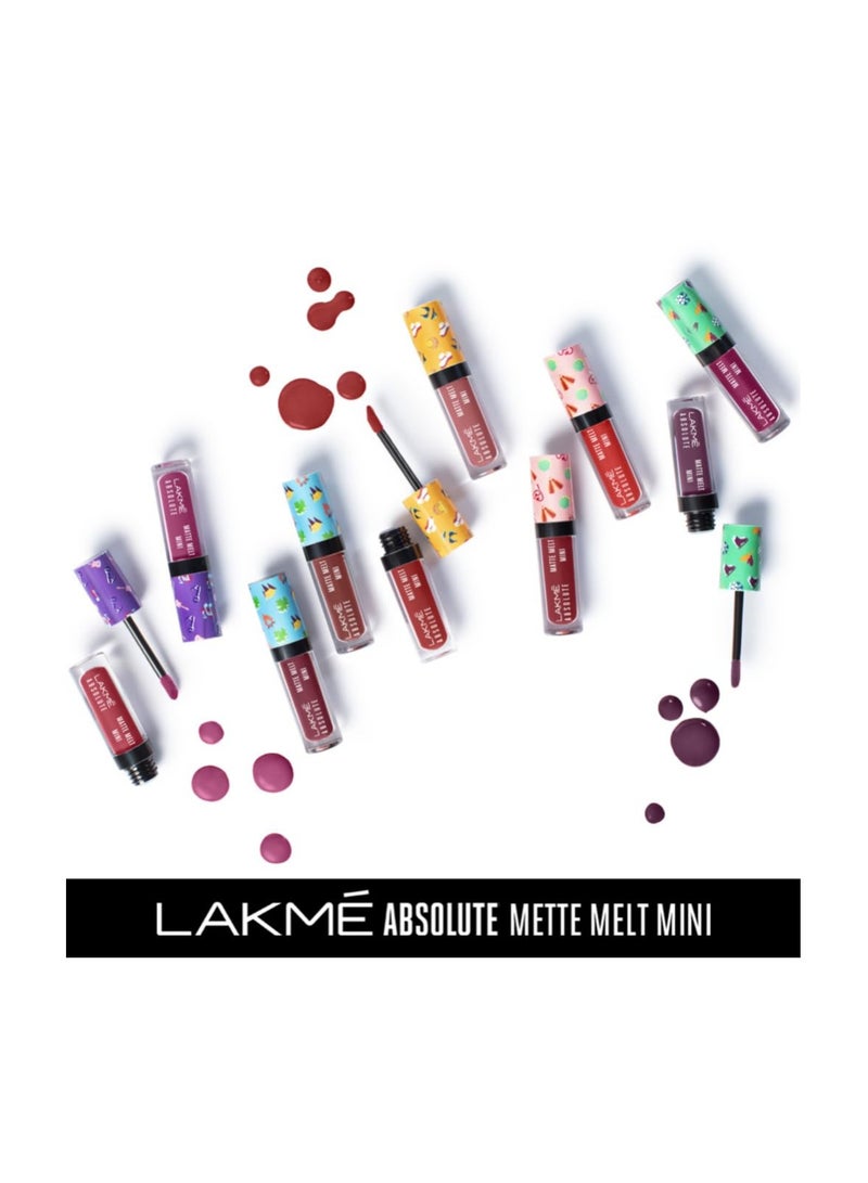 LAKMÉ Cushion Matte Lipstick, Red Wine, Long Lasting, Comfortable Velvet Matte Finish - Waterproof, Non Drying, Creamy Matte Bullet Lipstick, 4.5 G