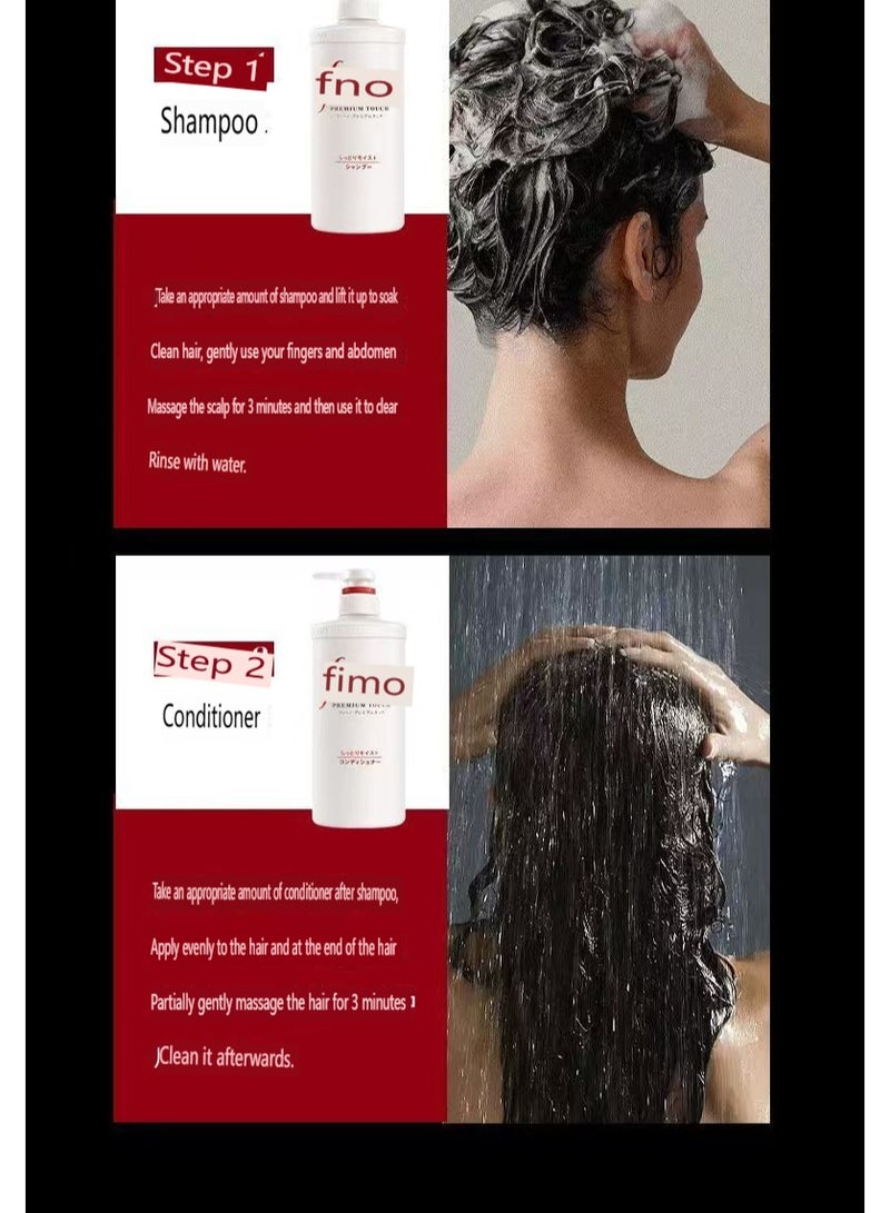 Fino Premium  Moist Shampoo and Conditoner 550ml,Pack of 2