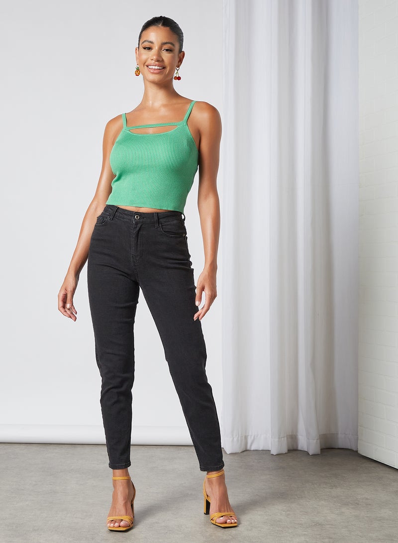 Stretchy Mom Jeans Black