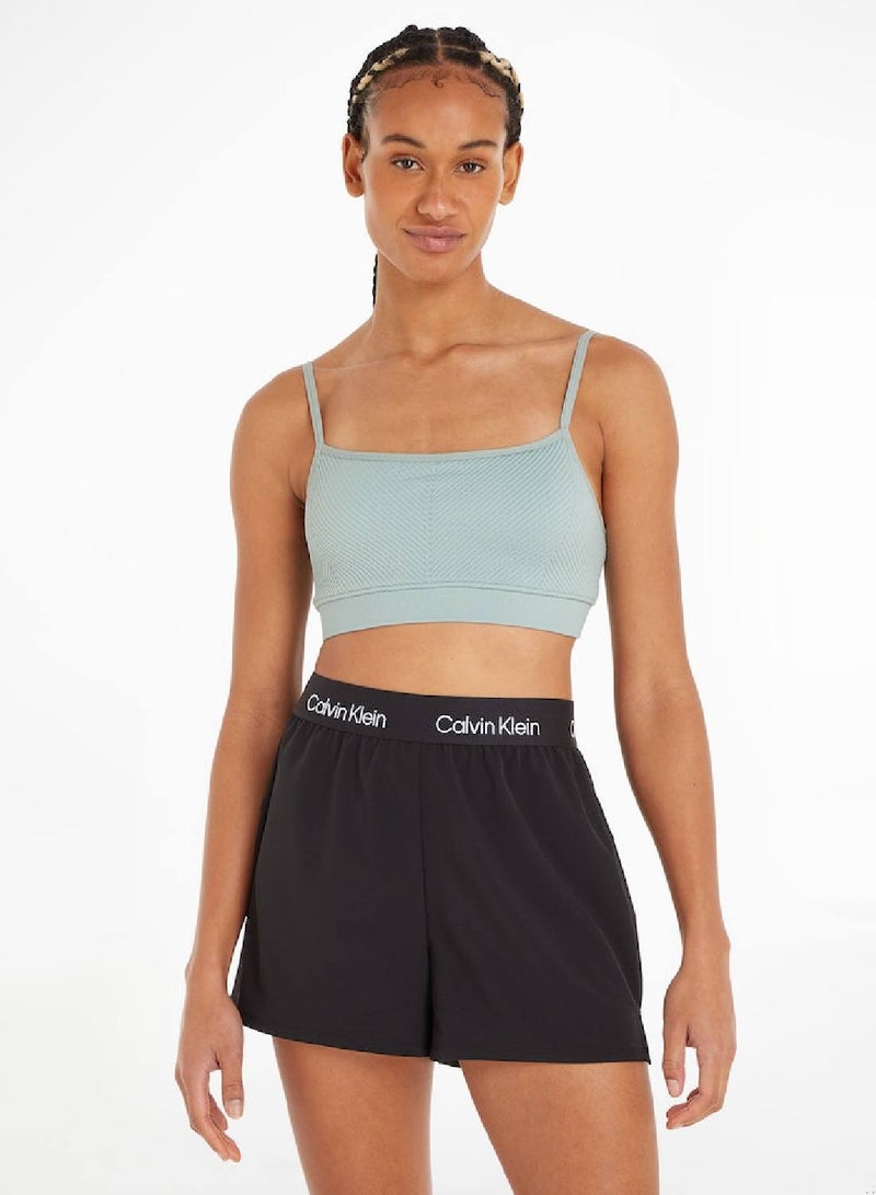 Women's Grey Seamless Medium Impact Sports Bra