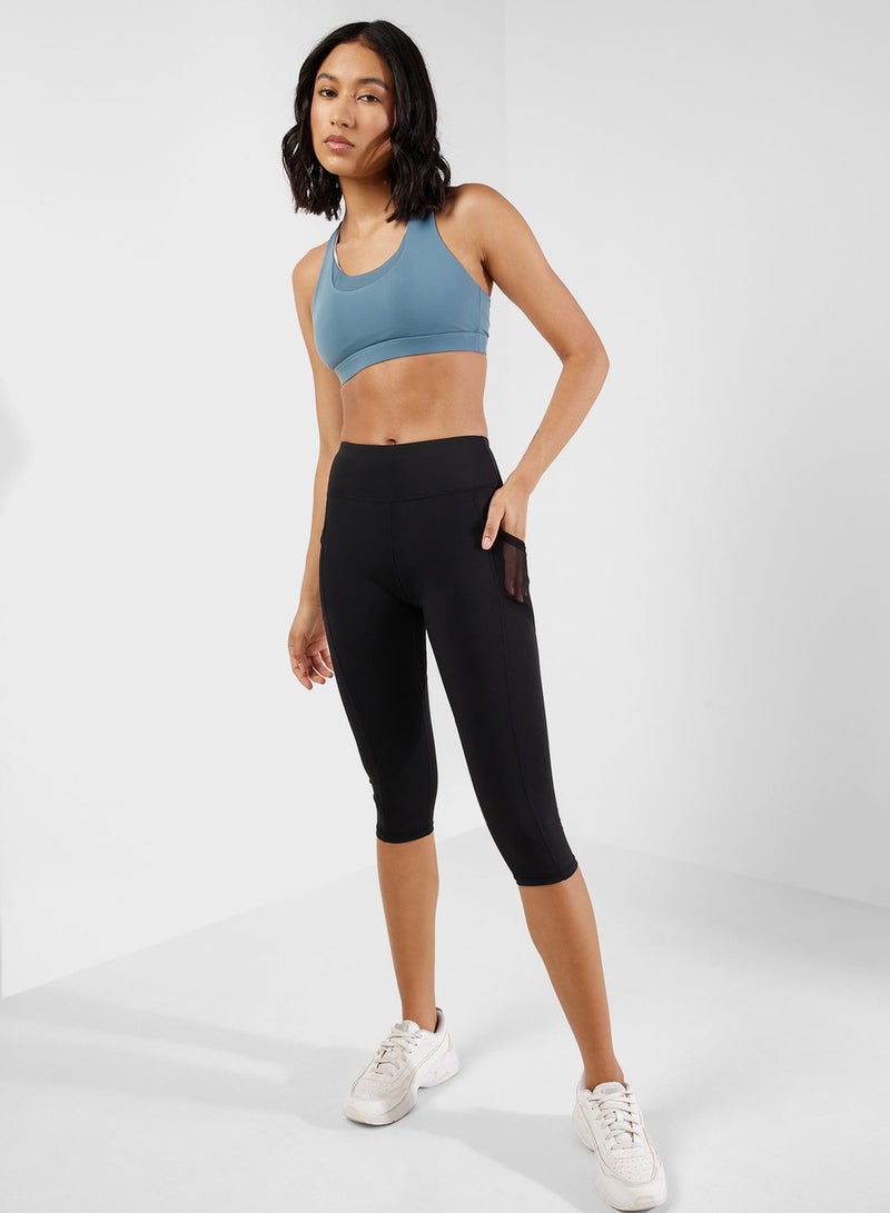 Medium Support Back Cutout Detail Sports Bra