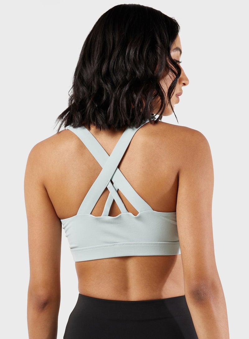 Medium Support Back Cutout Sports Bra