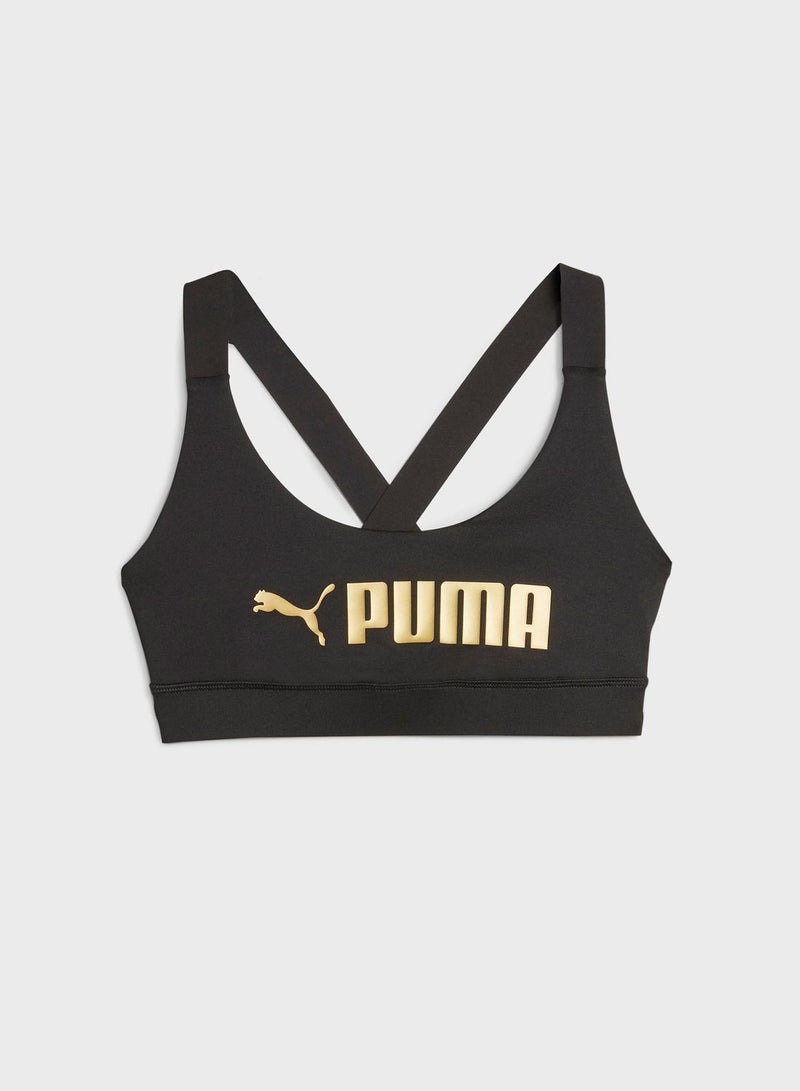 Logo Mid Impact Bra