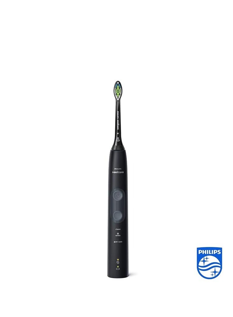 Sonicare ProtectiveClean 5100 Electric Toothbrush, With Travel Case, 3 x Cleaning Modes & 2 x Whitening Brush Head, (UK 2-pin Bathroom Plug) - HX6850/47 Black