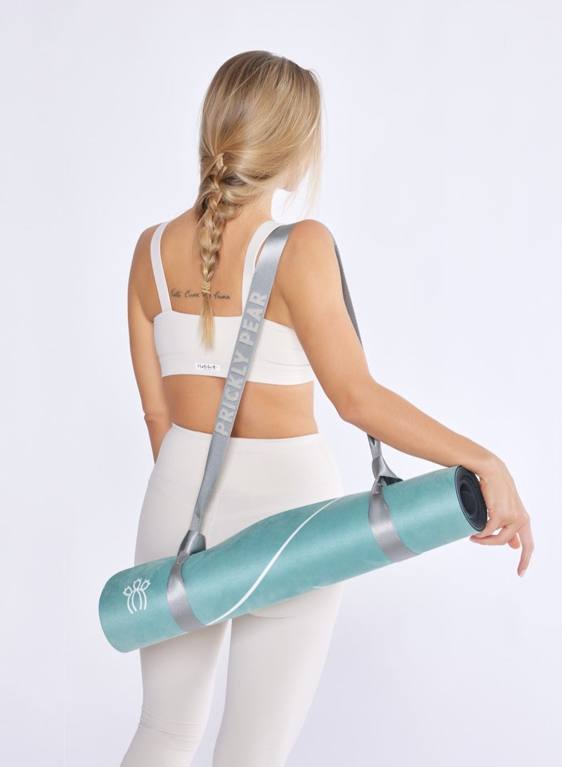 BREATHE DEEP Non-Slip Suede Top 4mm Thick Yoga Mat With Carry Strap