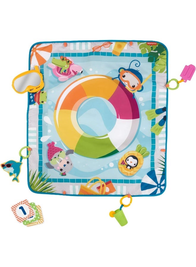 Fisher-Price Dive Right In Activity Mat, Baby Playmat With Toys