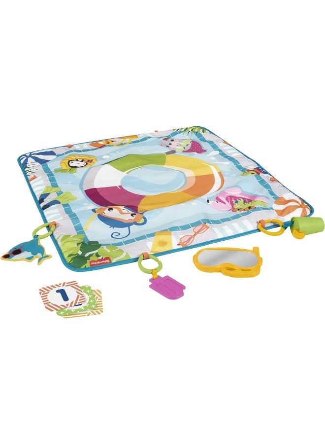 Fisher-Price Dive Right In Activity Mat, Baby Playmat With Toys