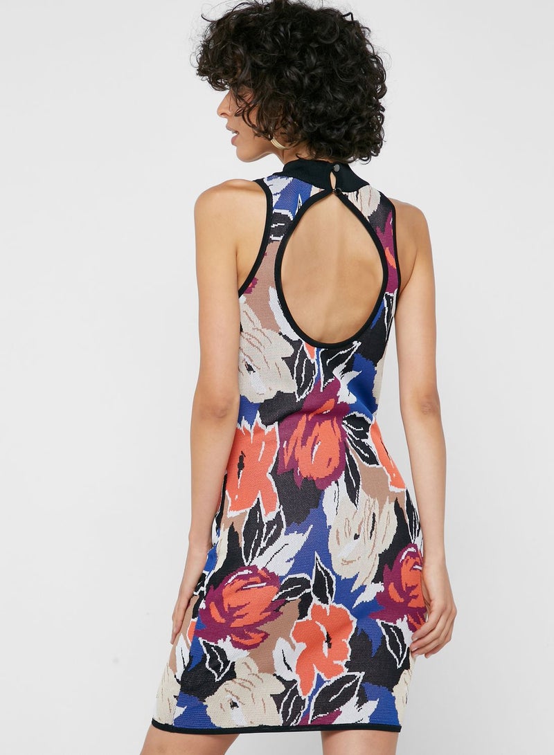 Floral Print Bodycon Dress