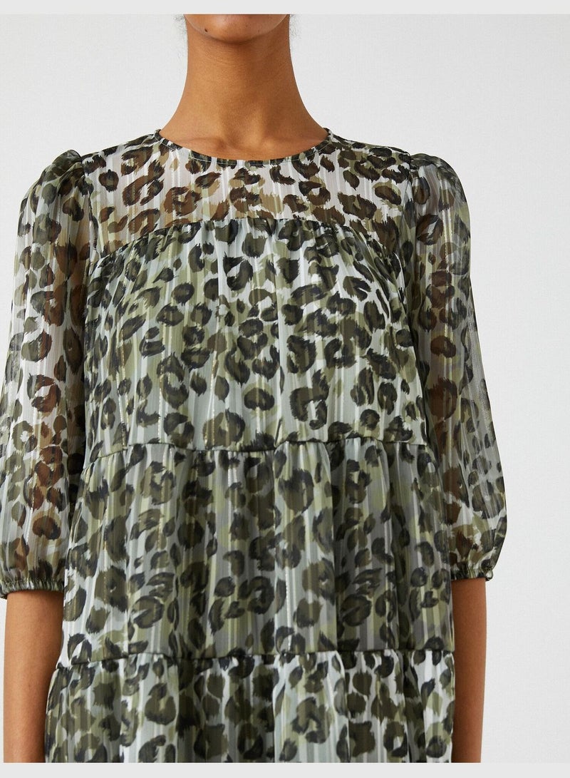 Short Sleeve Frill Dress