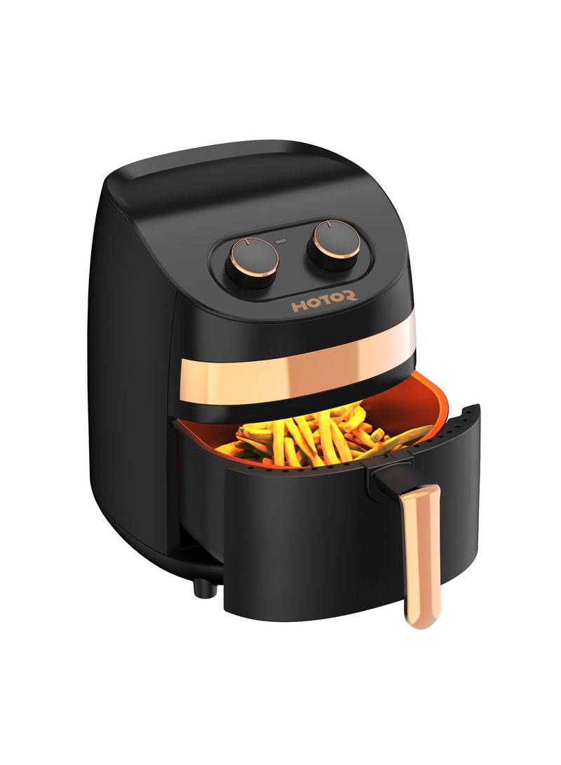 Air Fryer With Adjustable Temperature Control 3.5L 1500W Black