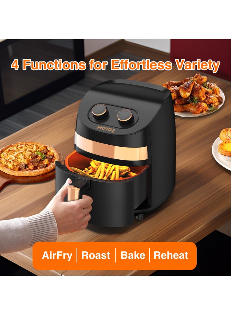 Air Fryer With Adjustable Temperature Control 3.5L 1500W Black