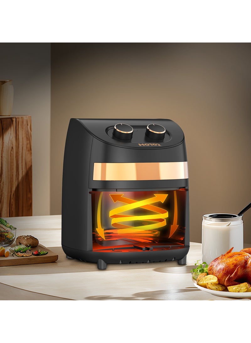 Air Fryer With Adjustable Temperature Control 3.5L 1500W Black