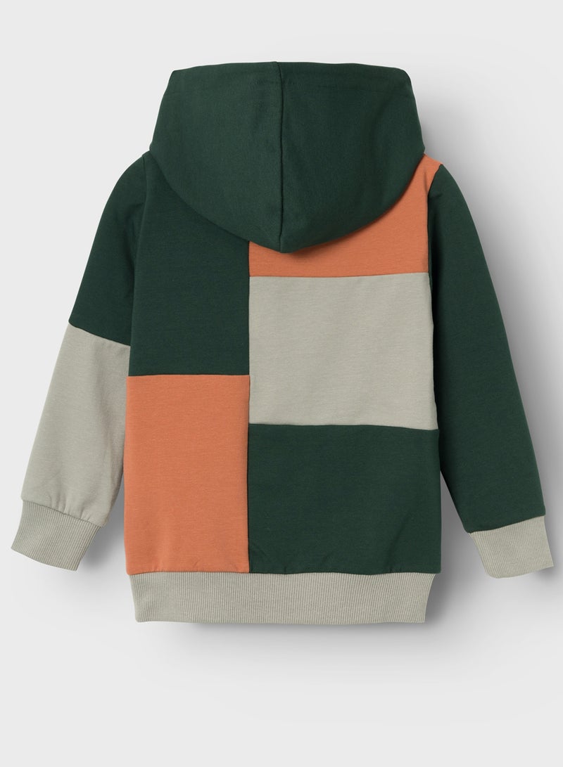 Kids Color Block Hoodie