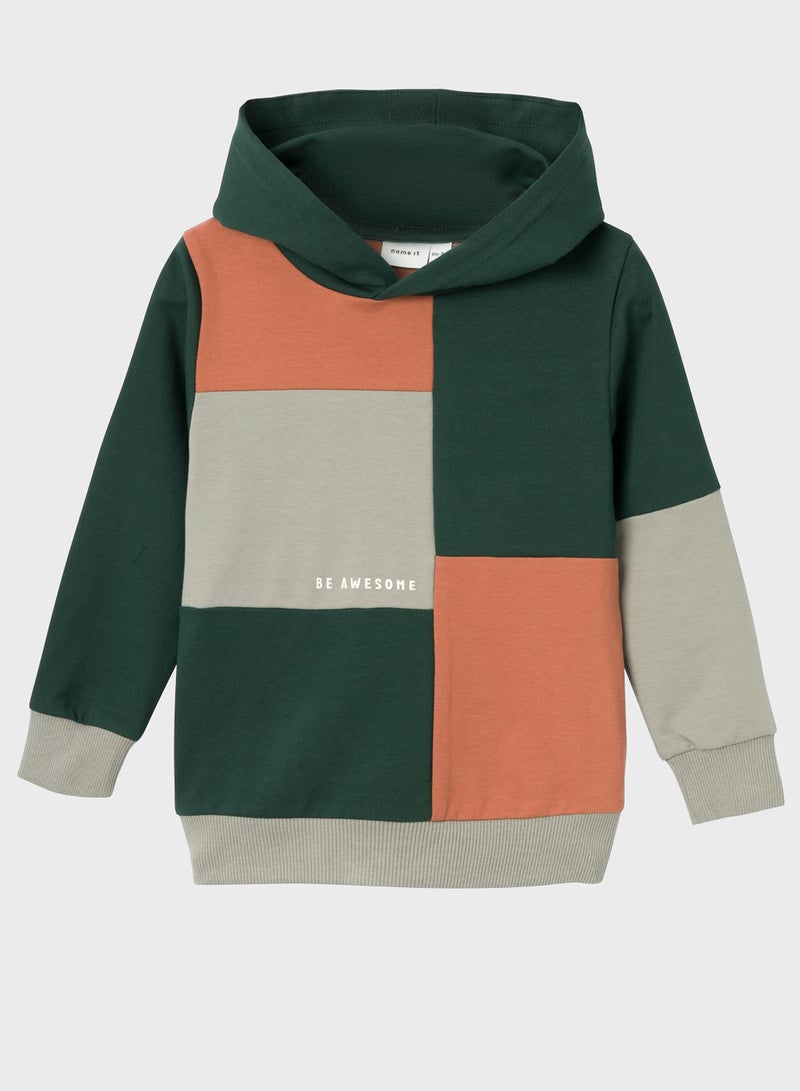 Kids Color Block Hoodie