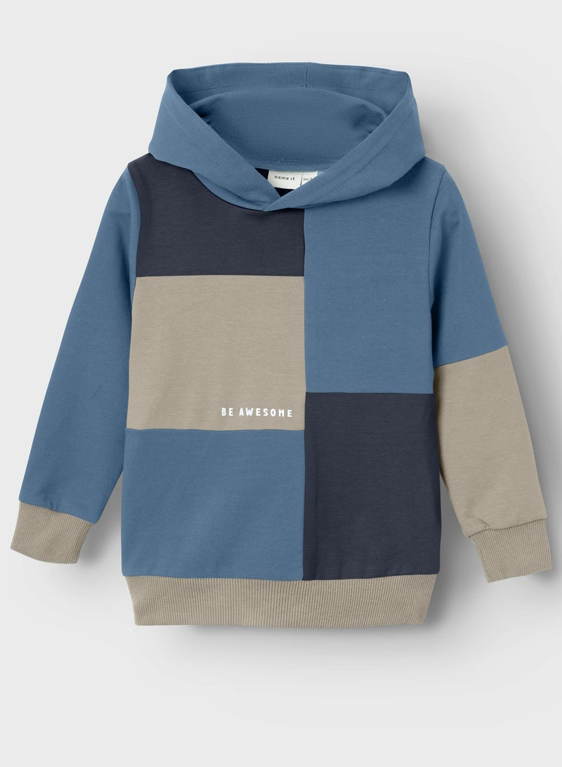 Kids Color Block Hoodie