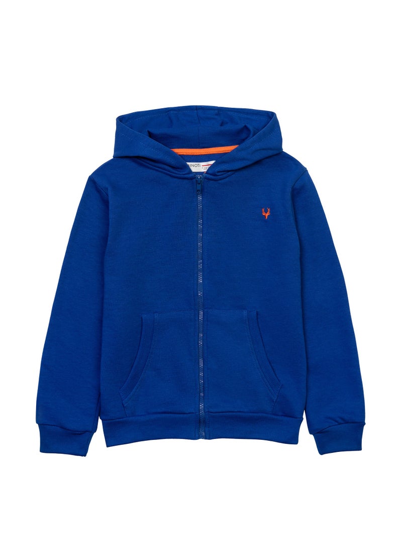 Teen Boys  Hooded Zip Thru With Embroidery