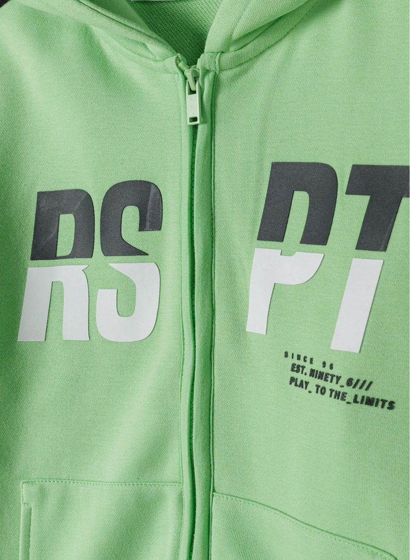 Kids Boys Hooded Zip Thru