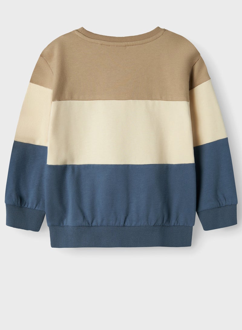 Kids Color Block Graphic Sweatshirt