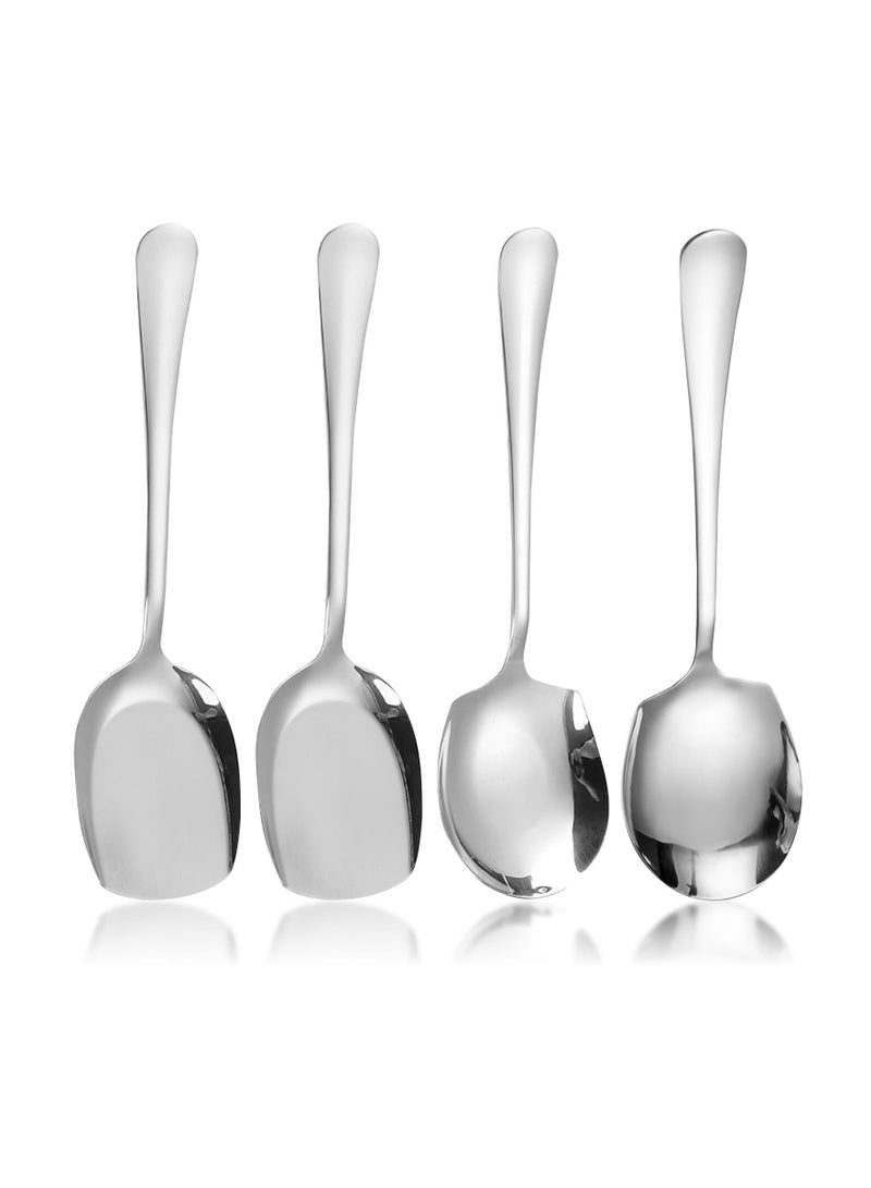 Stainless Steel Serving Spoons, 4Pcs 8.8