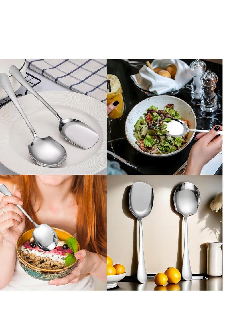 Stainless Steel Serving Spoons, 4Pcs 8.8