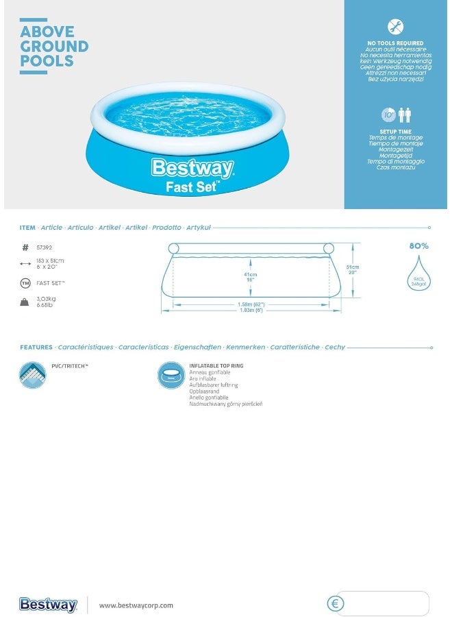 Bestway Fast Set 6' x 20