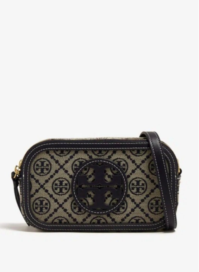 Tory Burch Miller Hardware Buckle Title Stitch Classic Print Leather Camera Bag Shoulder Bag Mini