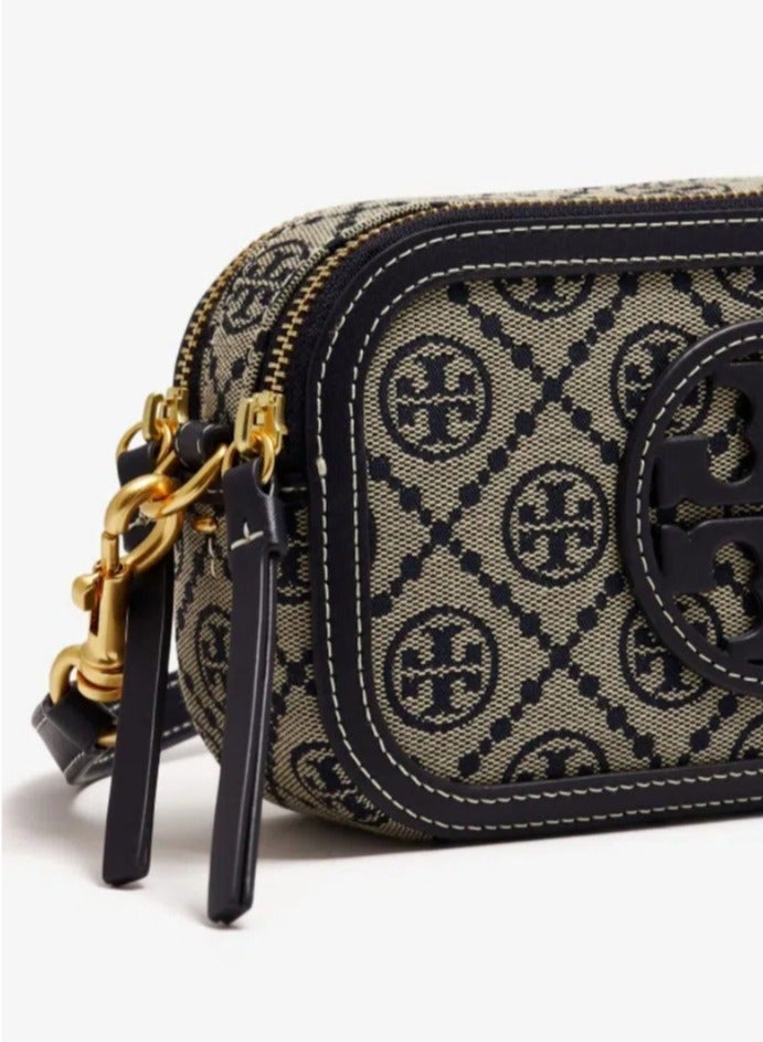 Tory Burch Miller Hardware Buckle Title Stitch Classic Print Leather Camera Bag Shoulder Bag Mini