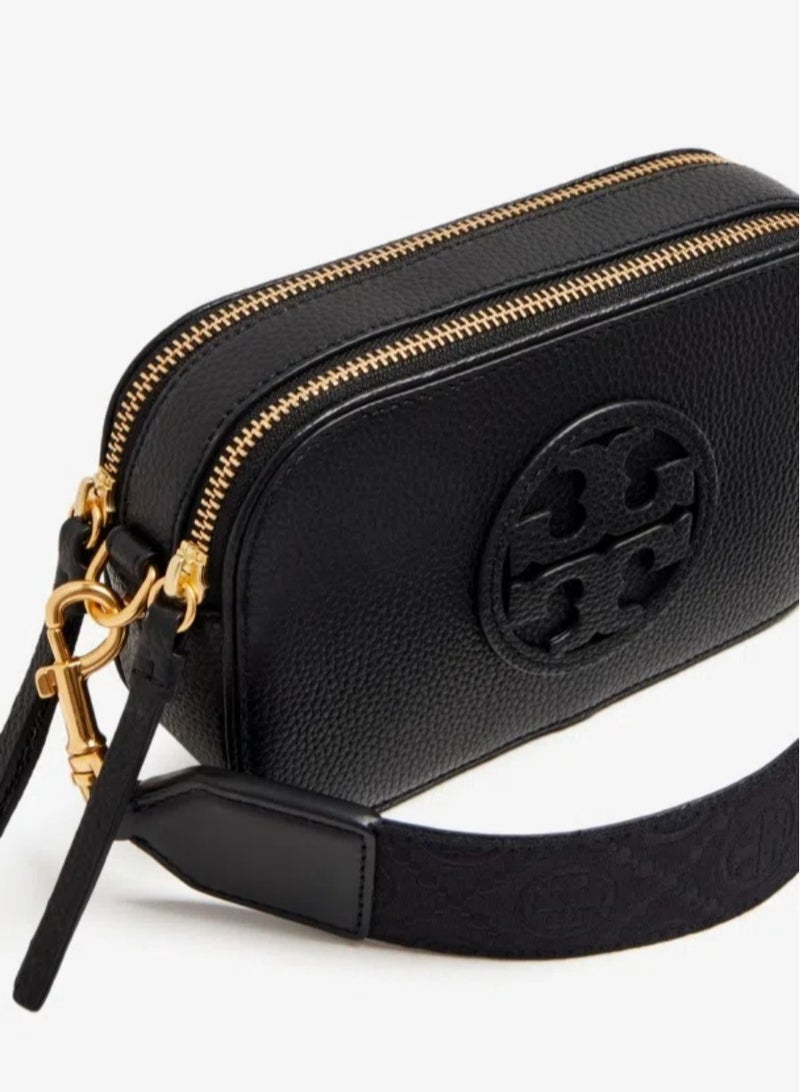 Tory Burch Miller Hardware Buckle Title Stitch Classic Print Leather Camera Bag Shoulder Bag Mini