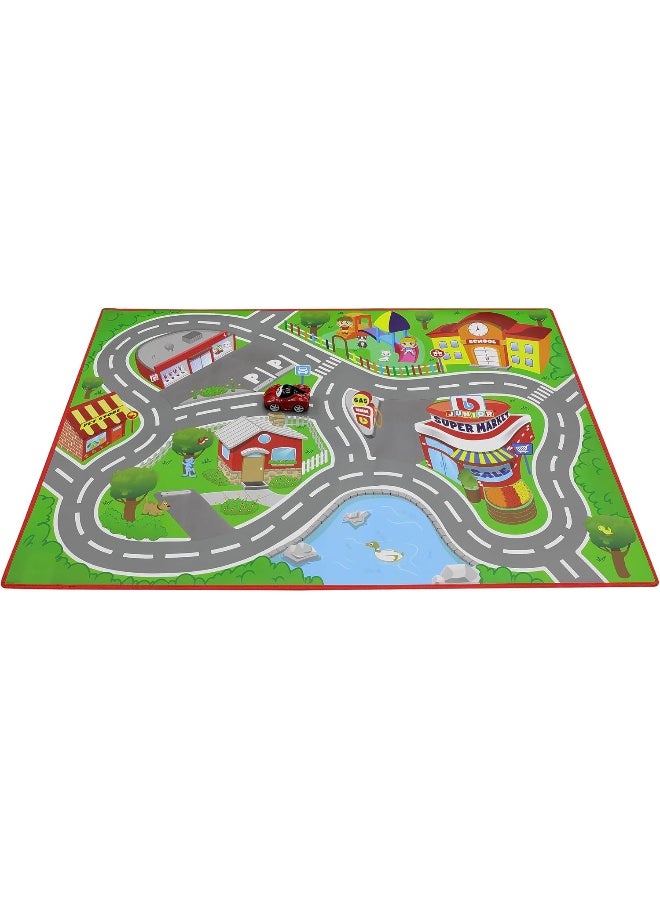 BB Junior City Playmat with 1pc LaFerrari Toy Car