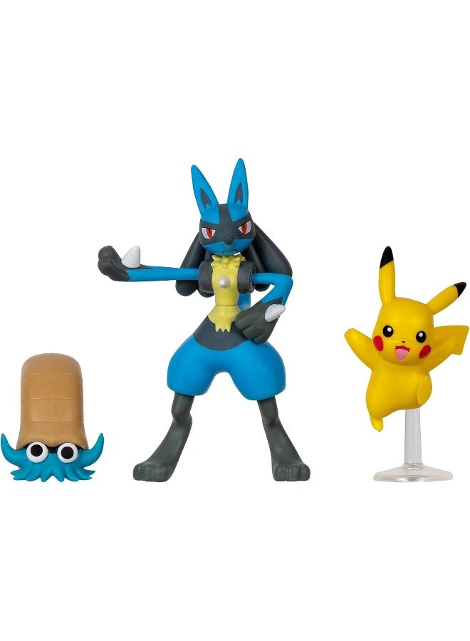 Pokemon Battle Figure 3 Pack Omanyte + Lucario + Pikachu