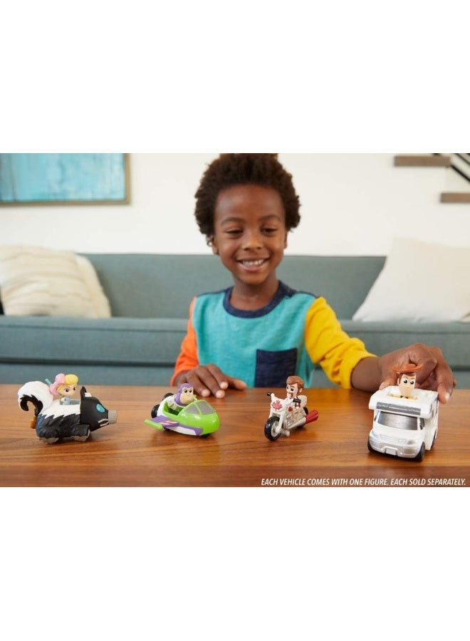 Toy Story Disney GCY49 4 Movie - Mini Figure with Vehicle, Multi-Colour