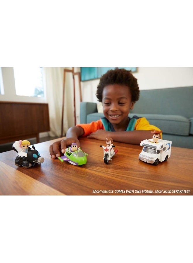 Toy Story Disney GCY49 4 Movie - Mini Figure with Vehicle, Multi-Colour
