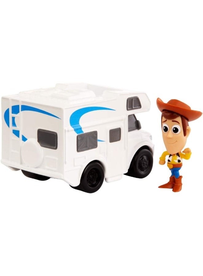 Toy Story Disney GCY49 4 Movie - Mini Figure with Vehicle, Multi-Colour