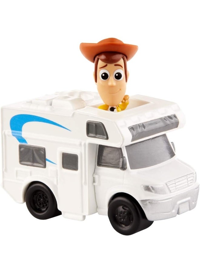 Toy Story Disney GCY49 4 Movie - Mini Figure with Vehicle, Multi-Colour