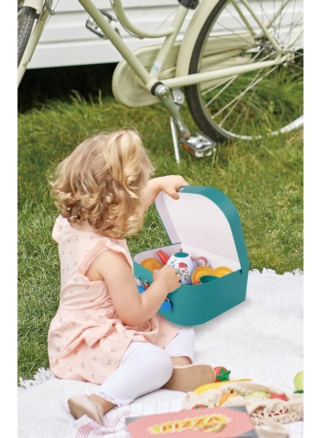 Hape Tea Time Play Set Tea Set with Case Kitchen Accessories Travel