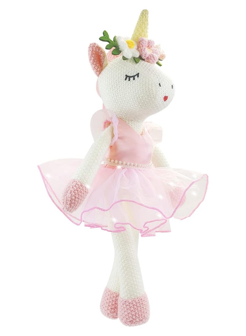 Unicorn Stuffed Animals 17 Inches Ballerina Doll Wool Plush Unicorn Toys for Girls Birthday Gift Ballerina Unicorn Doll Stuffed Animal for Girls