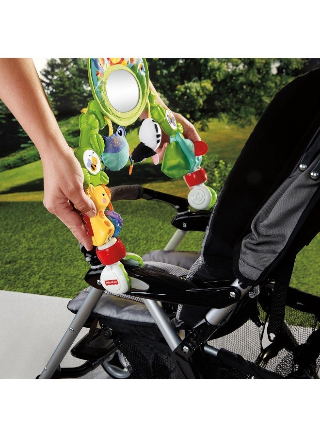 Fisher-Price BHW57 Pram Play Arch with Mirror and Various Animals