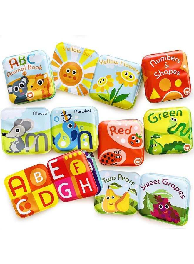 Baby Bath Books Mega Set (Pack Of 13 Books) - Educational Waterproof Baby Bathtime Plastic Books For Bath Tub With Animals, Colors, Numbers And Abc Letters - Learning Toy Books For Babies And Toddlers