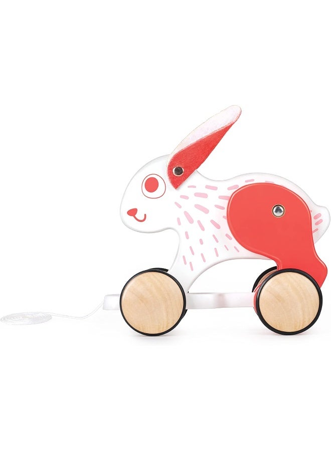 Hape Bunny Pull Along | Wooden Pull Toy for Toddlers 12 Months+