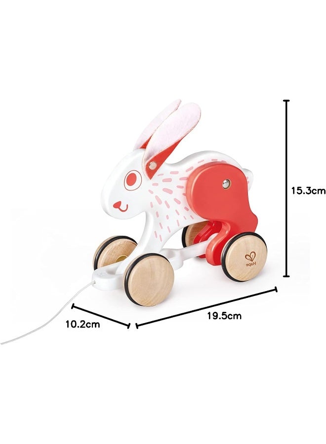 Hape Bunny Pull Along | Wooden Pull Toy for Toddlers 12 Months+