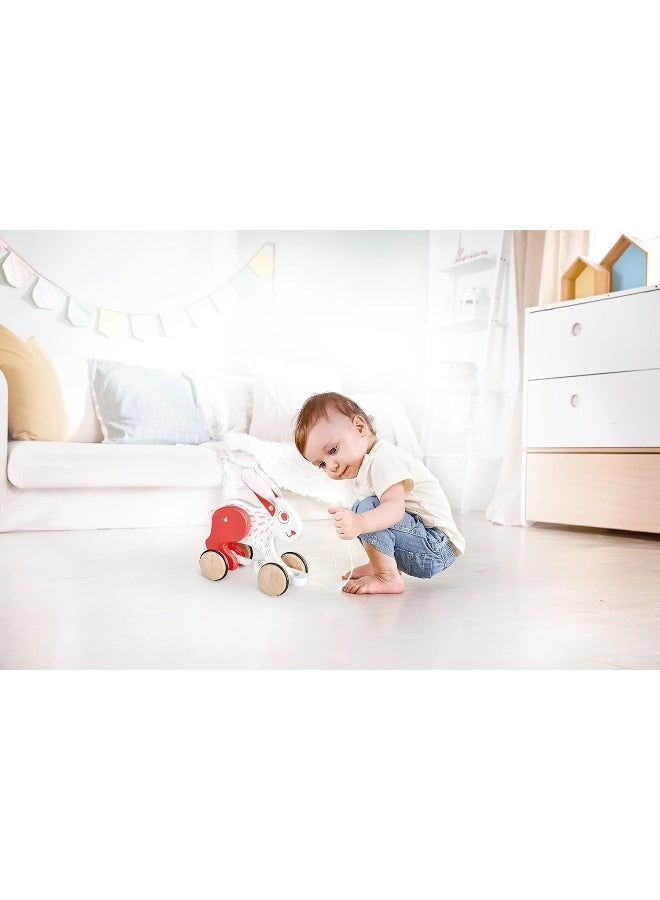 Hape Bunny Pull Along | Wooden Pull Toy for Toddlers 12 Months+