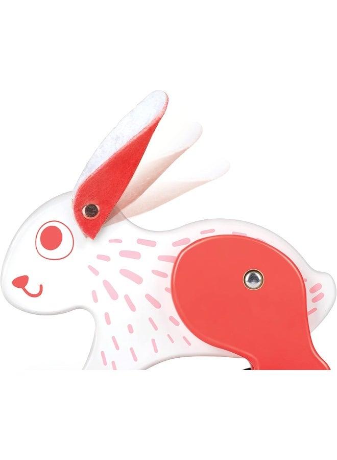 Hape Bunny Pull Along | Wooden Pull Toy for Toddlers 12 Months+