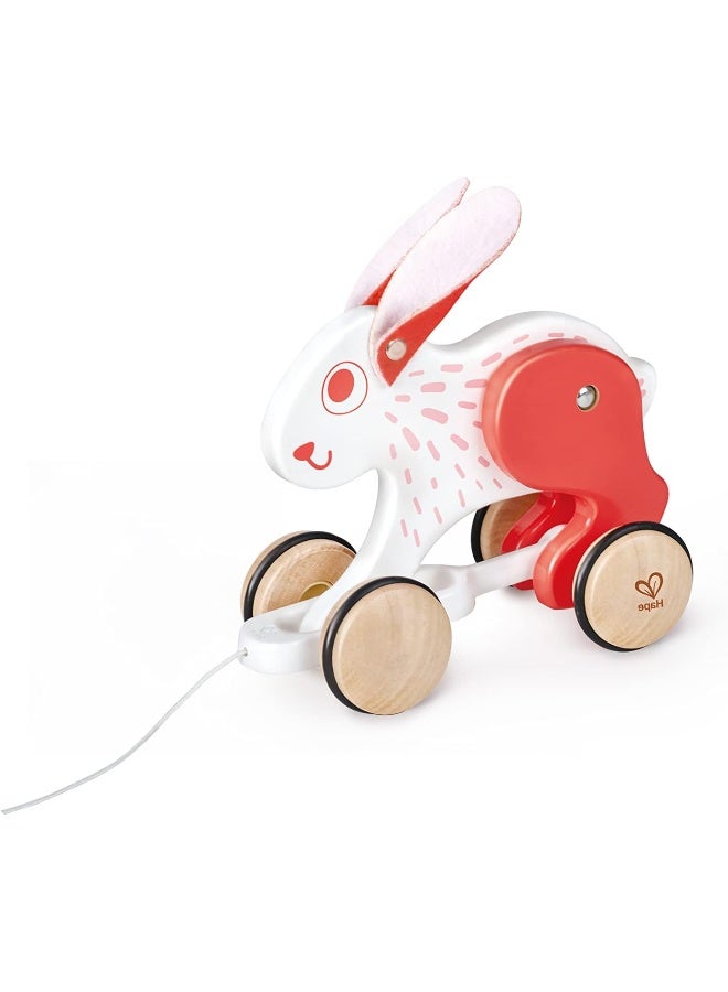 Hape Bunny Pull Along | Wooden Pull Toy for Toddlers 12 Months+
