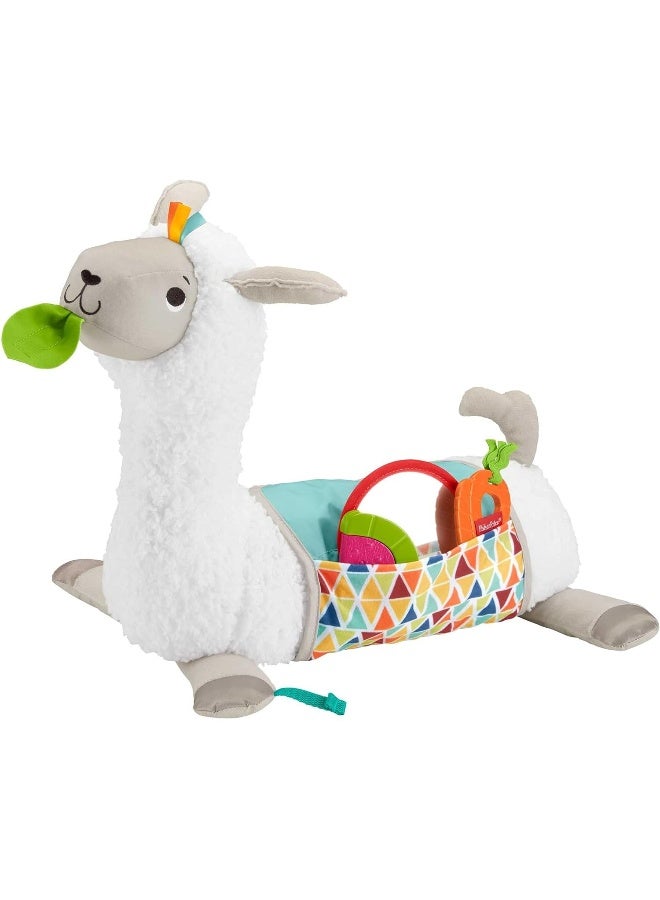 Fisher-Price Grow-with-Me Tummy Time Llama, Plush Infant Support Wedge, Multi