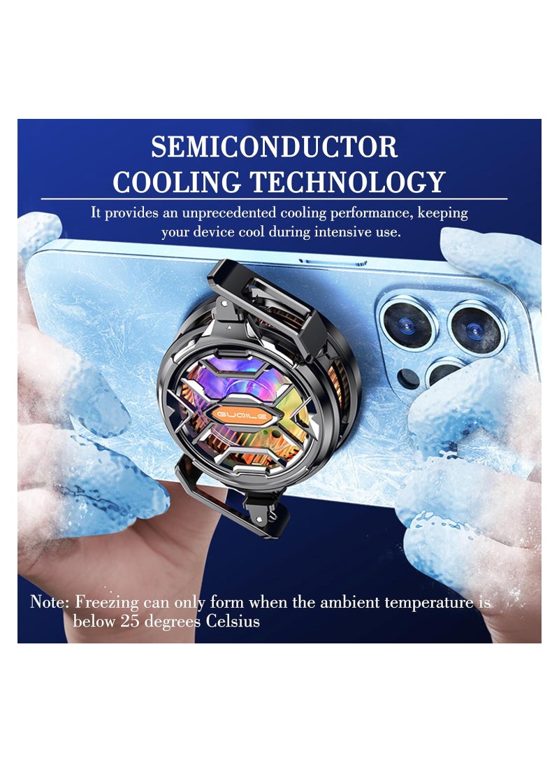 Phone Cooler Tablet Radiator, Semiconductor Cooling for Android, iPad, iPhone, Surface, FS03 Magnetic Cooling Fan for Gaming & TikTok Live Streaming