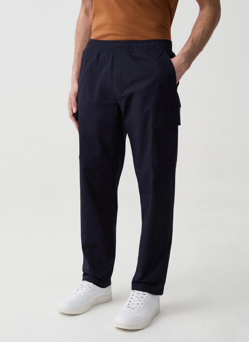 Cargo trousers in stretch cotton