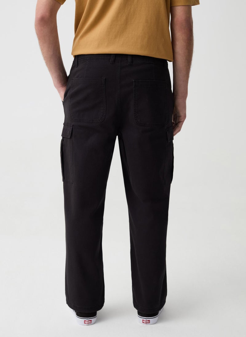 Cargo trousers in stretch cotton