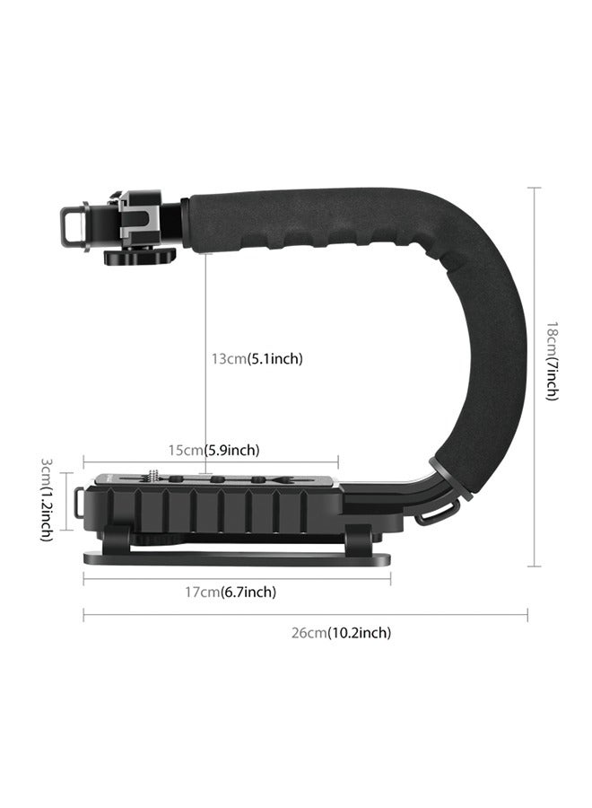 PULUZ U/C Shape Portable Handheld DV Bracket Stabilizer for All SLR Cameras and Home DV Camera