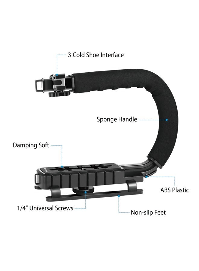 PULUZ U/C Shape Portable Handheld DV Bracket Stabilizer for All SLR Cameras and Home DV Camera